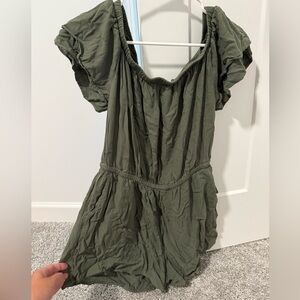 Olive Green Women's Romper